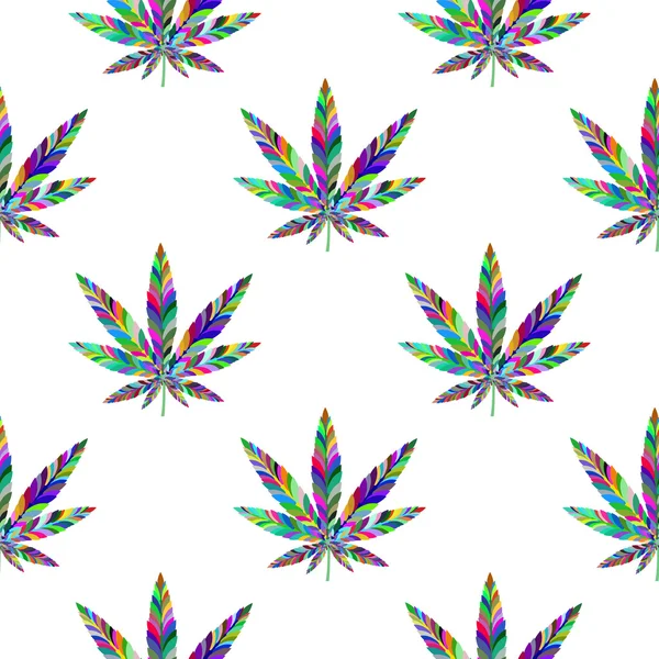 Marihuana naadloze patroon 5 — Stockvector