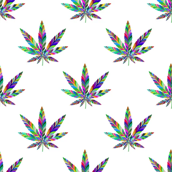 Marihuana naadloze patroon 4 — Stockvector