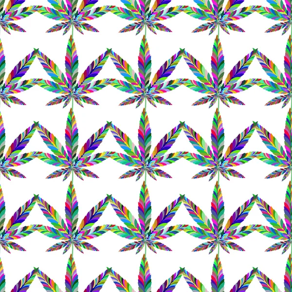 Modèle sans couture de marijuana 6 — Image vectorielle