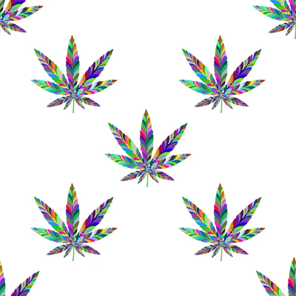 Marihuana naadloze patroon 9 — Stockvector