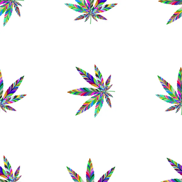 Marihuana naadloze patroon 13 — Stockvector