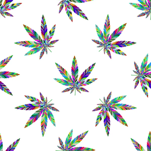 大麻无缝模式 16 — 图库矢量图片
