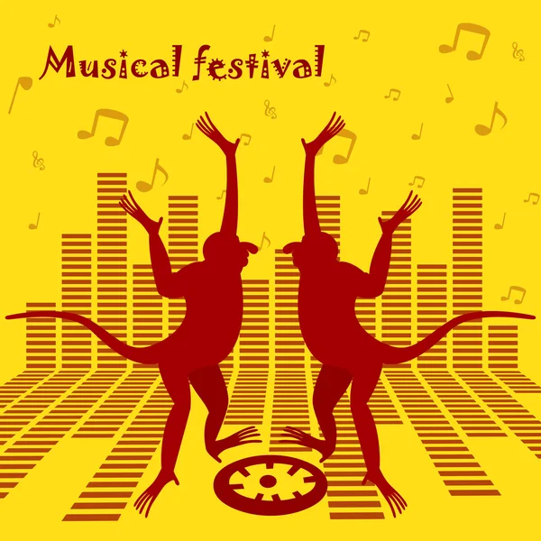 Singe-Musical-festival-2016-Q — Image vectorielle