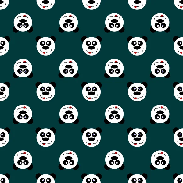 Patrón inconsútil panda — Vector de stock