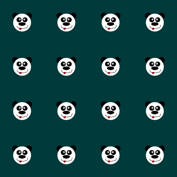 Patrón inconsútil panda — Vector de stock