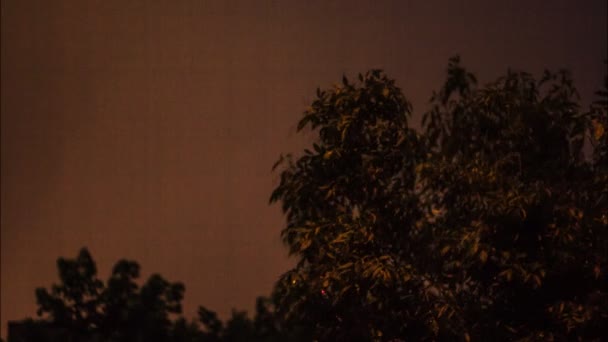 夜雷雨与闪电 — 图库视频影像