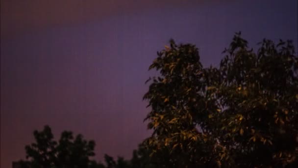 夜雷雨与闪电 — 图库视频影像