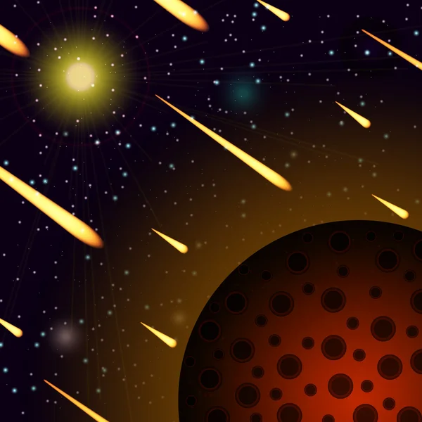 Weltraum-Cartoon Hintergrund — Stockvektor