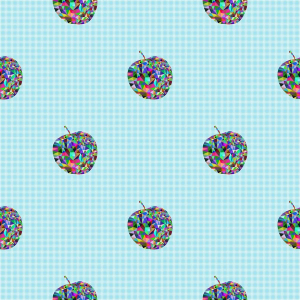 Seamless pattern a apples — Stock Vector