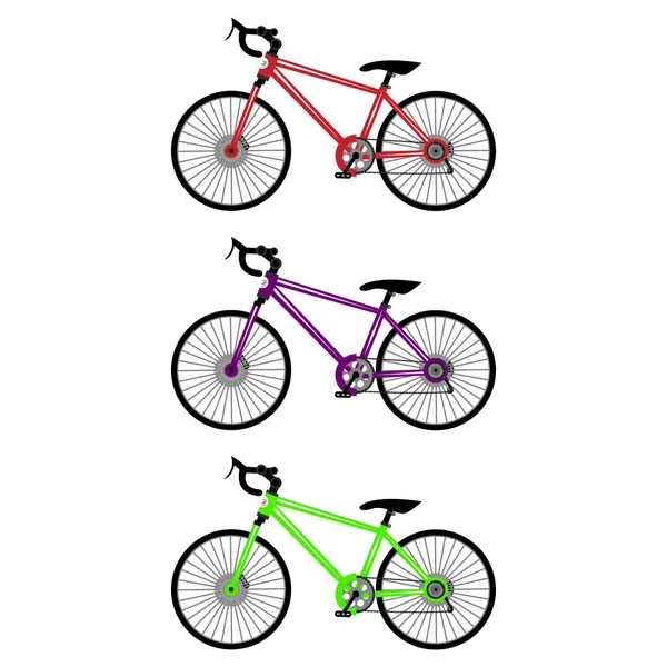 Set of three bicycles — Stock Photo, Image