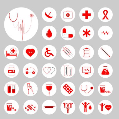 tıbbi Icons set