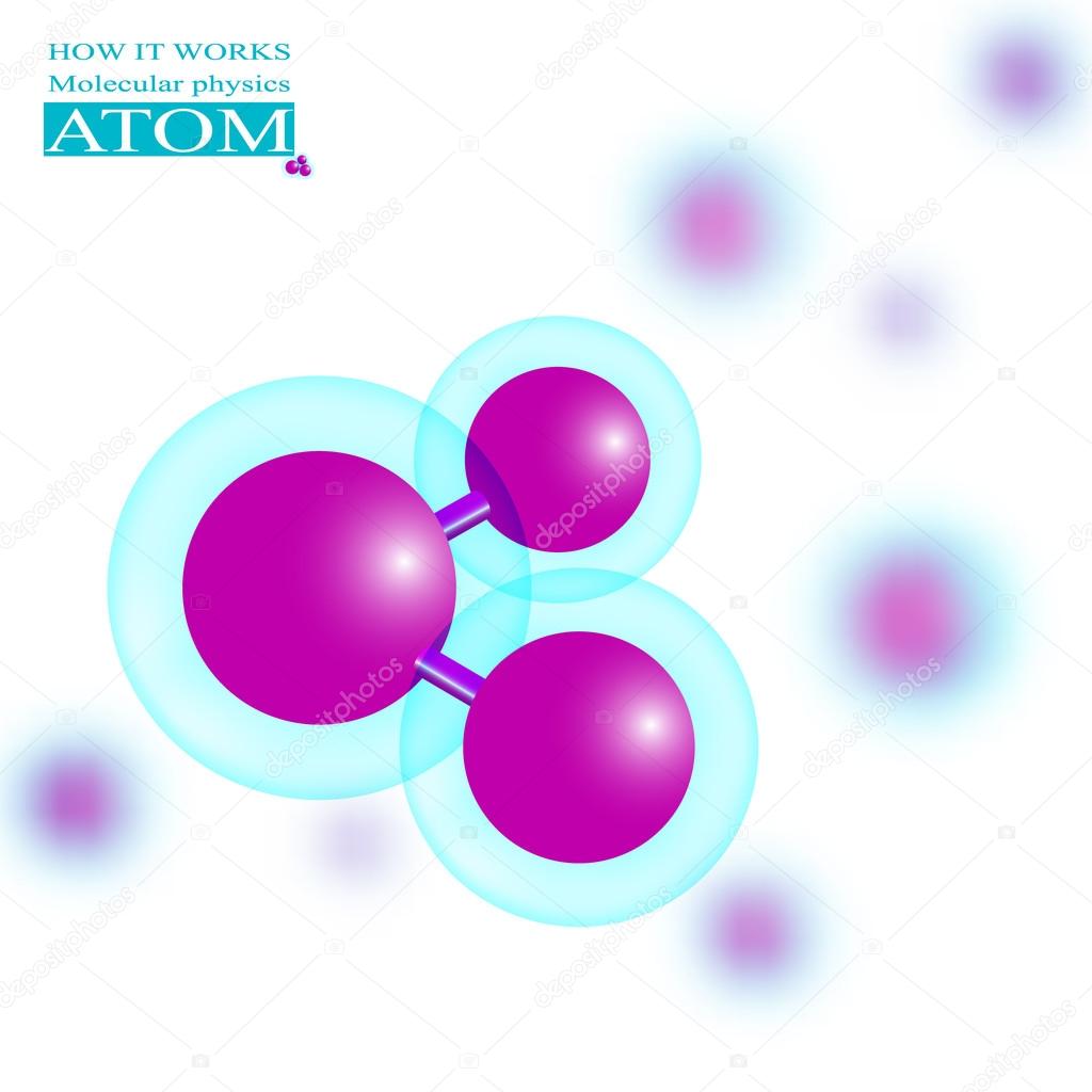 Molecular physics violet atom
