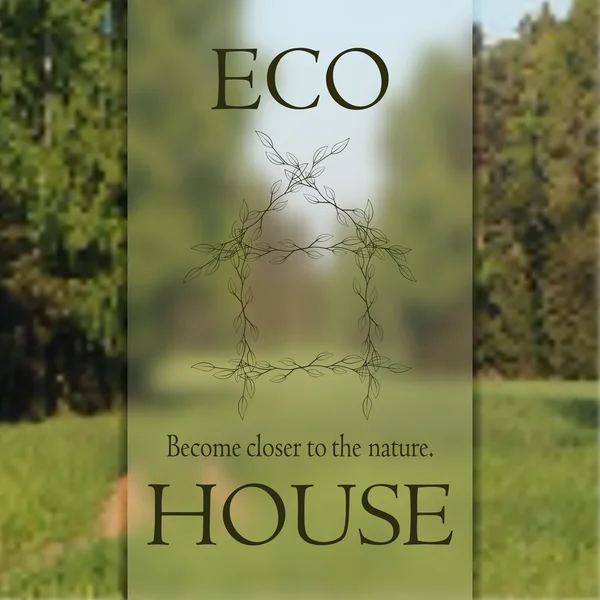 Eco huis 2 — Stockvector