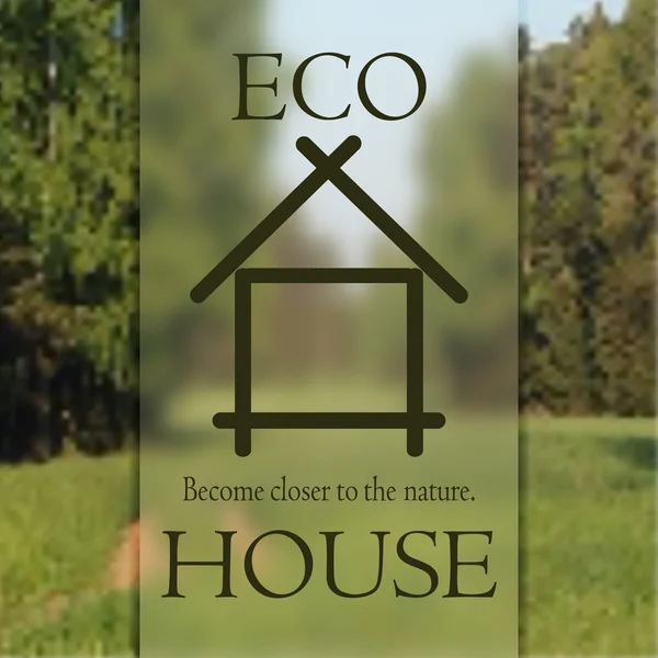 Eco huis 3 — Stockvector