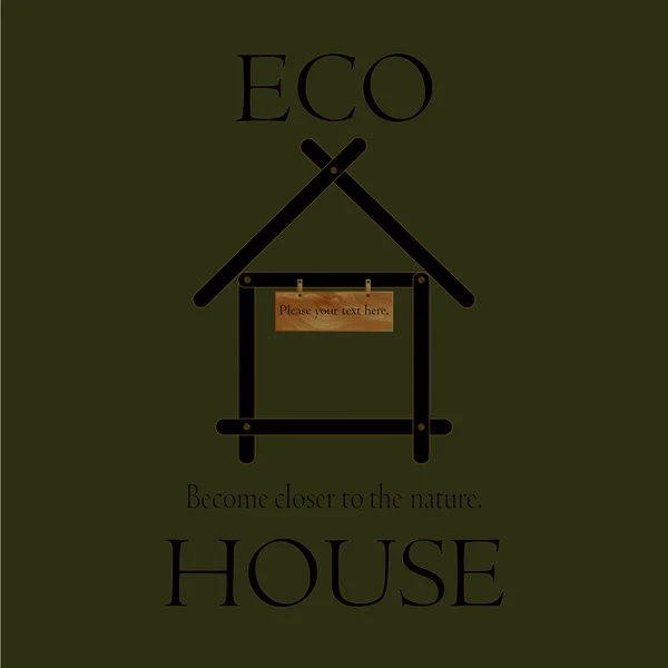 Eco huis 10 — Stockvector