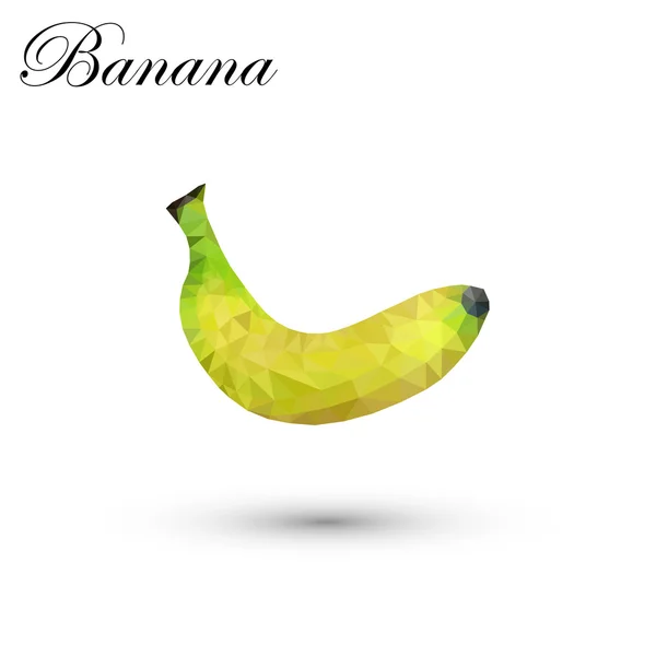 Banane, composée de triangles . — Image vectorielle