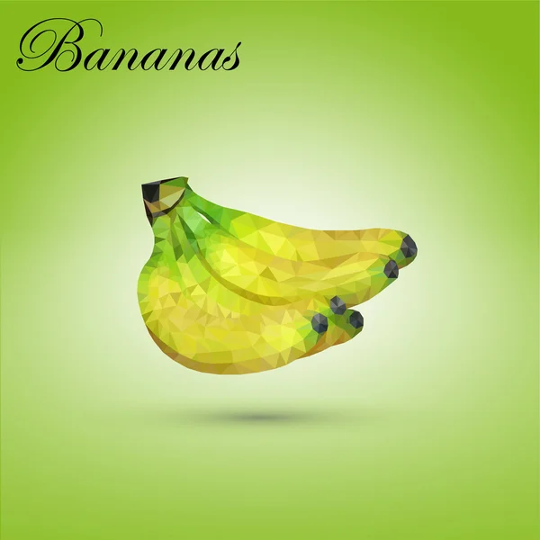 Plátanos, constituidos por triángulos . — Archivo Imágenes Vectoriales