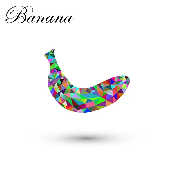 Banana, constituída por triângulos . — Vetor de Stock
