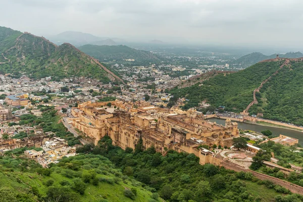Amber Fort Eller Amer Fort Jaipur Indien Mughal Arkitektur Medeltida — Stockfoto