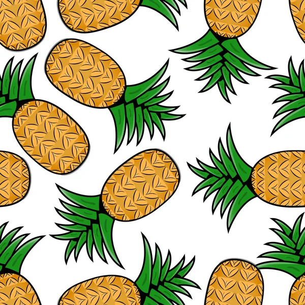 无缝模式的菠萝 — 图库矢量图片