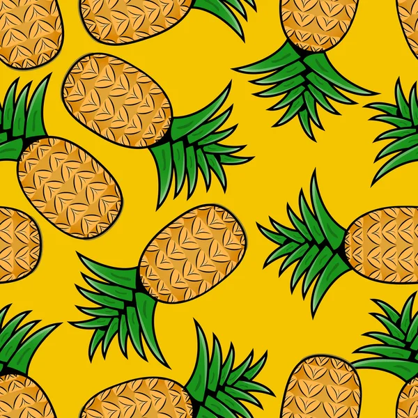 Bezešvé pattern ananasu — Stockový vektor