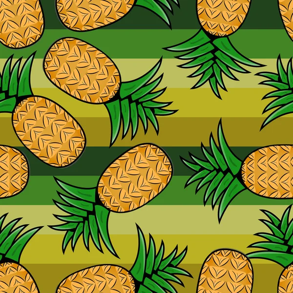 Varrat nélküli mintát ananász — Stock Vector