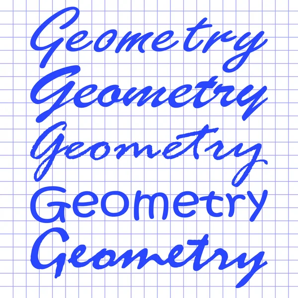 Geometria różne ręce na notebooka arkusz — Wektor stockowy