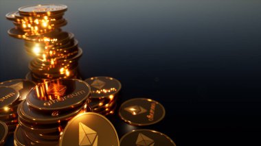Ethereum Kripto para birimi, Koyu Gri Arkaplan