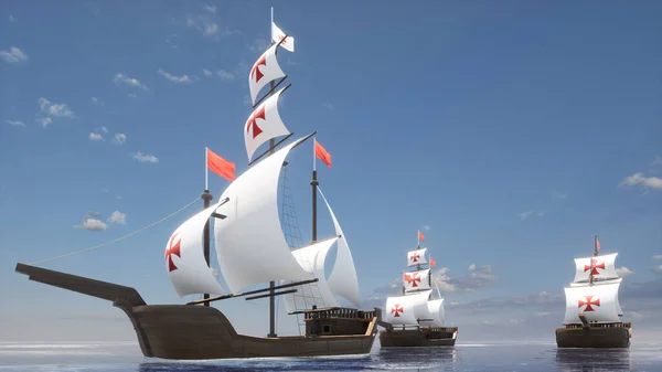 Mutlu Columbus Günleri, Üç Karavan