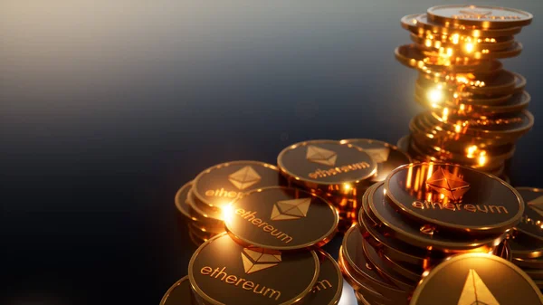 Ethereum Kripto para birimi, Koyu Gri Arkaplan