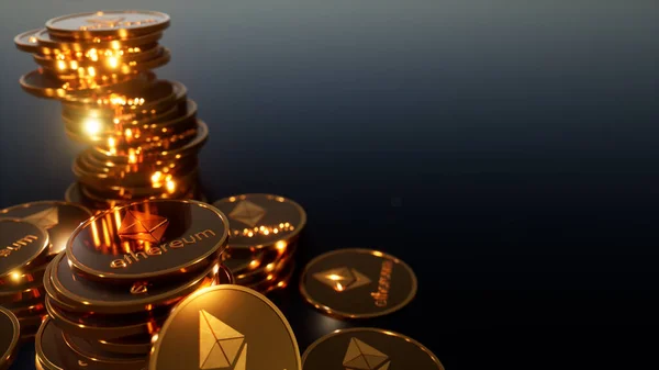 Ethereum Kripto para birimi, Koyu Gri Arkaplan