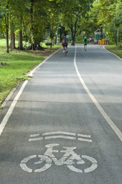 Bisiklet lane genel Park 