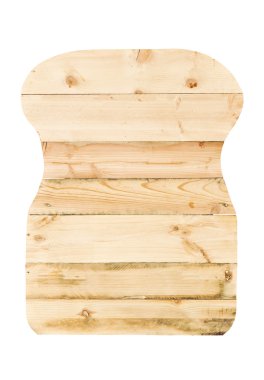 Ahşap yapılmış ekmek tost şekil dekorasyon