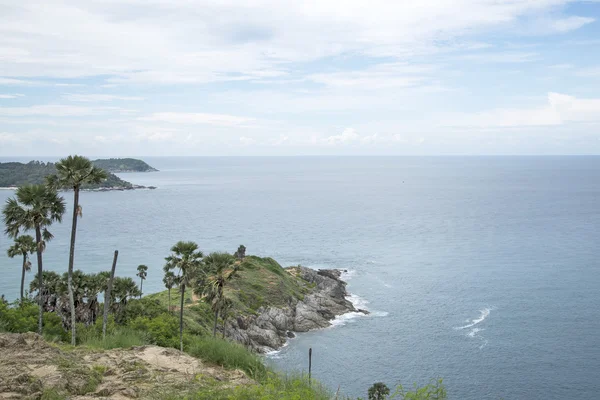 Phromthep Cape. A vonzó Landmark Phuket Thaiföld déli tartomány. — Stock Fotó