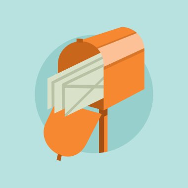 İzole posta kutusu arka plan