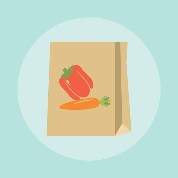 Paketet grönsaker vektor illustration — Stock vektor