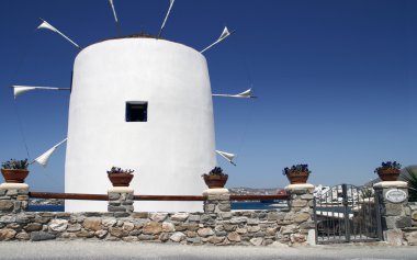 Mykonos Adası Yunanistan yel değirmeni