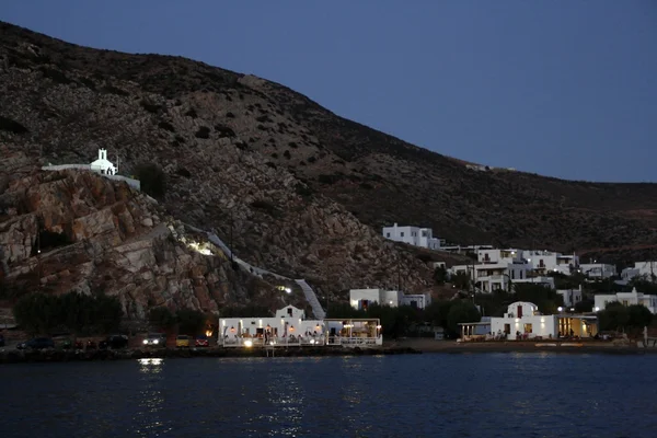 Coucher de soleil sur l'île, Grèce — Photo