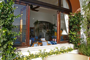Romantik Akdeniz Avrupa tarzı kafe