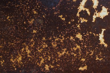 Kırmızı metalik paslı yüzeyi dokulu bir arka plan olarak