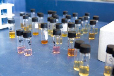 Test tüpleri, tıbbi ya da bilim laboratuvarı konsepti