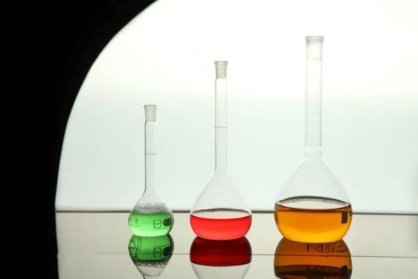 Equipamento Laboratório Vidro Químico Científico — Fotografia de Stock