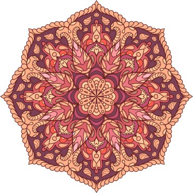 Vektör mandala. Klasik dekoratif elementler. El çizimi arka plan. İslam, Arap, Hintli, Osmanlı motifleri.