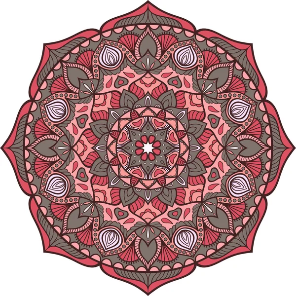 Mandala vecteur. éléments décoratifs vintage. fond dessiné à la main. islam, arabe, indien, motifs ottomans. — Image vectorielle