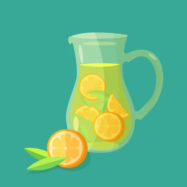 Lemonade carafe vector icon — Stock Vector
