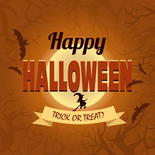 Feliz Halloween Banner. Ilustración vectorial . — Archivo Imágenes Vectoriales