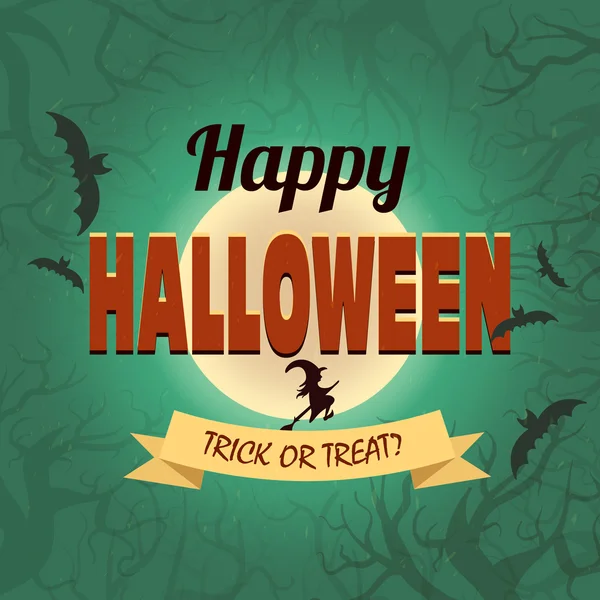 Feliz Halloween Banner. Ilustración vectorial . — Archivo Imágenes Vectoriales