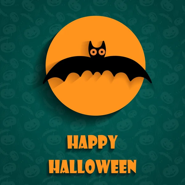 Halloween iconos de murciélago plano — Vector de stock