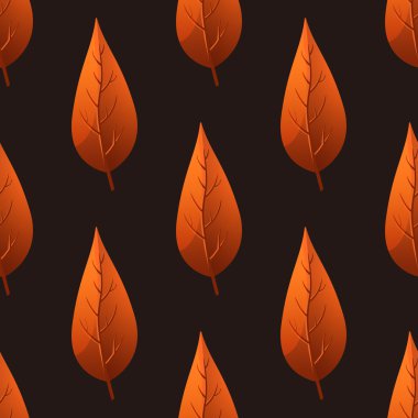 sonbahar yaprakları koyu arka plan üzerine Dikişsiz desen