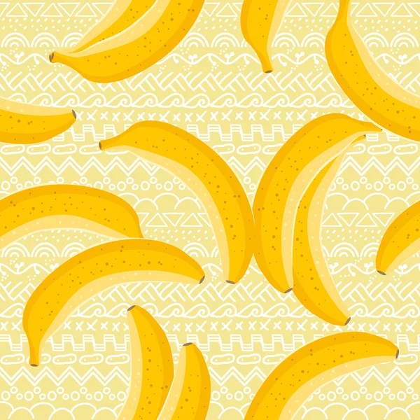 바나나의 완벽 한 패턴입니다. 벡터 배경 — 스톡 벡터